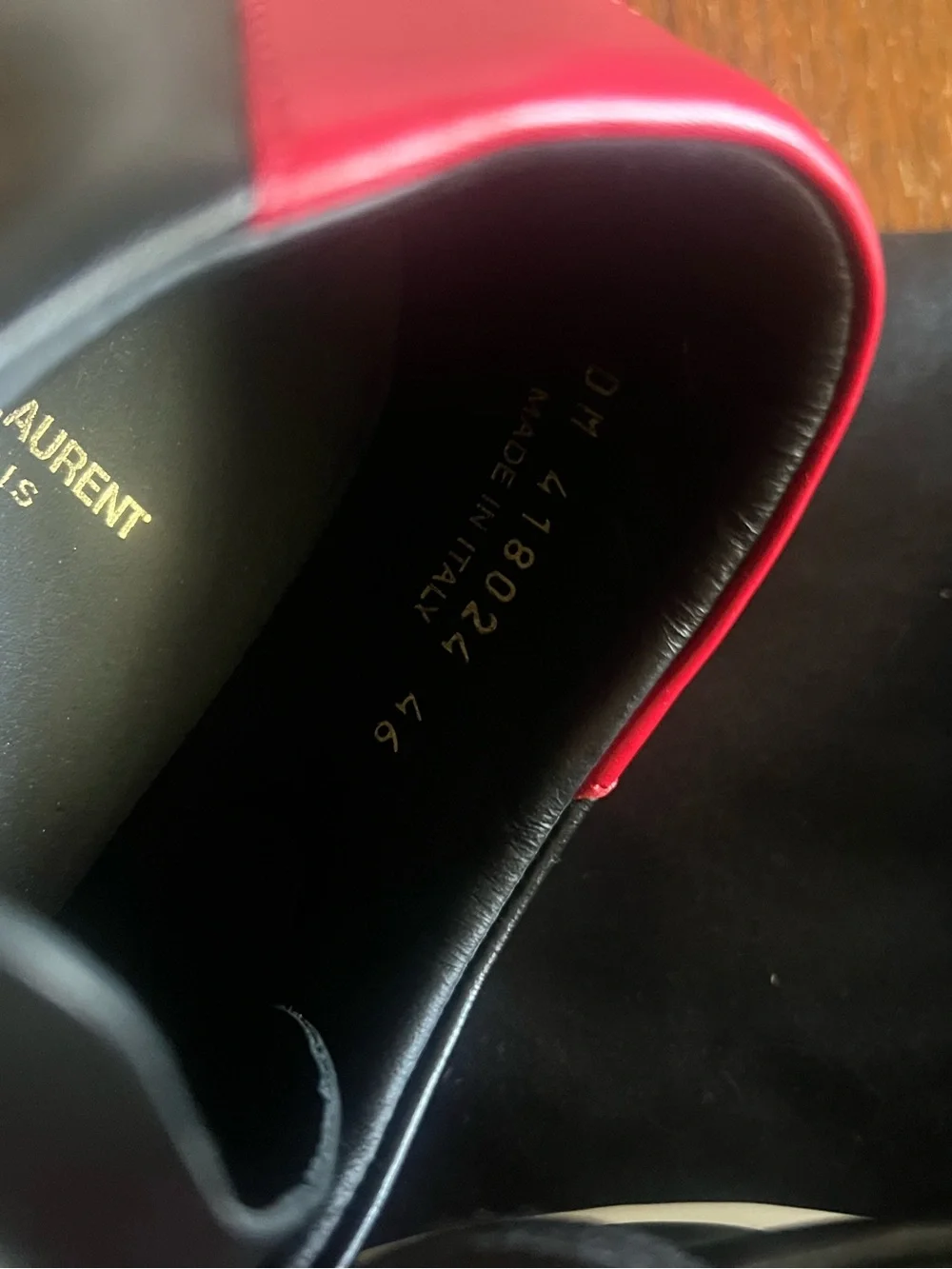 Saint Laurent Black & Red Men's Low-Top Leather Sneakers